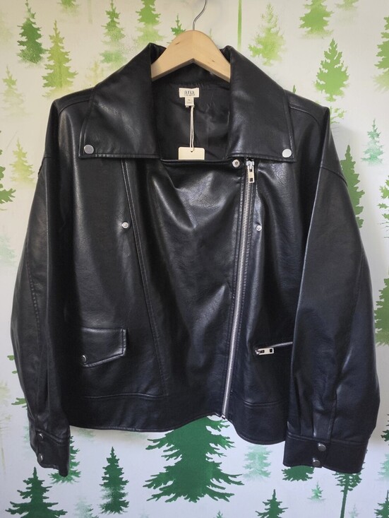 A.N.A. A New Approach Jackets & Blazers - A.n.a Faux Leather Black Moto Jacket